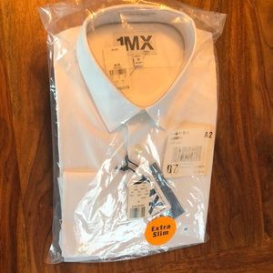 Express (M) 1MX extra slim French cuff dress shirt
